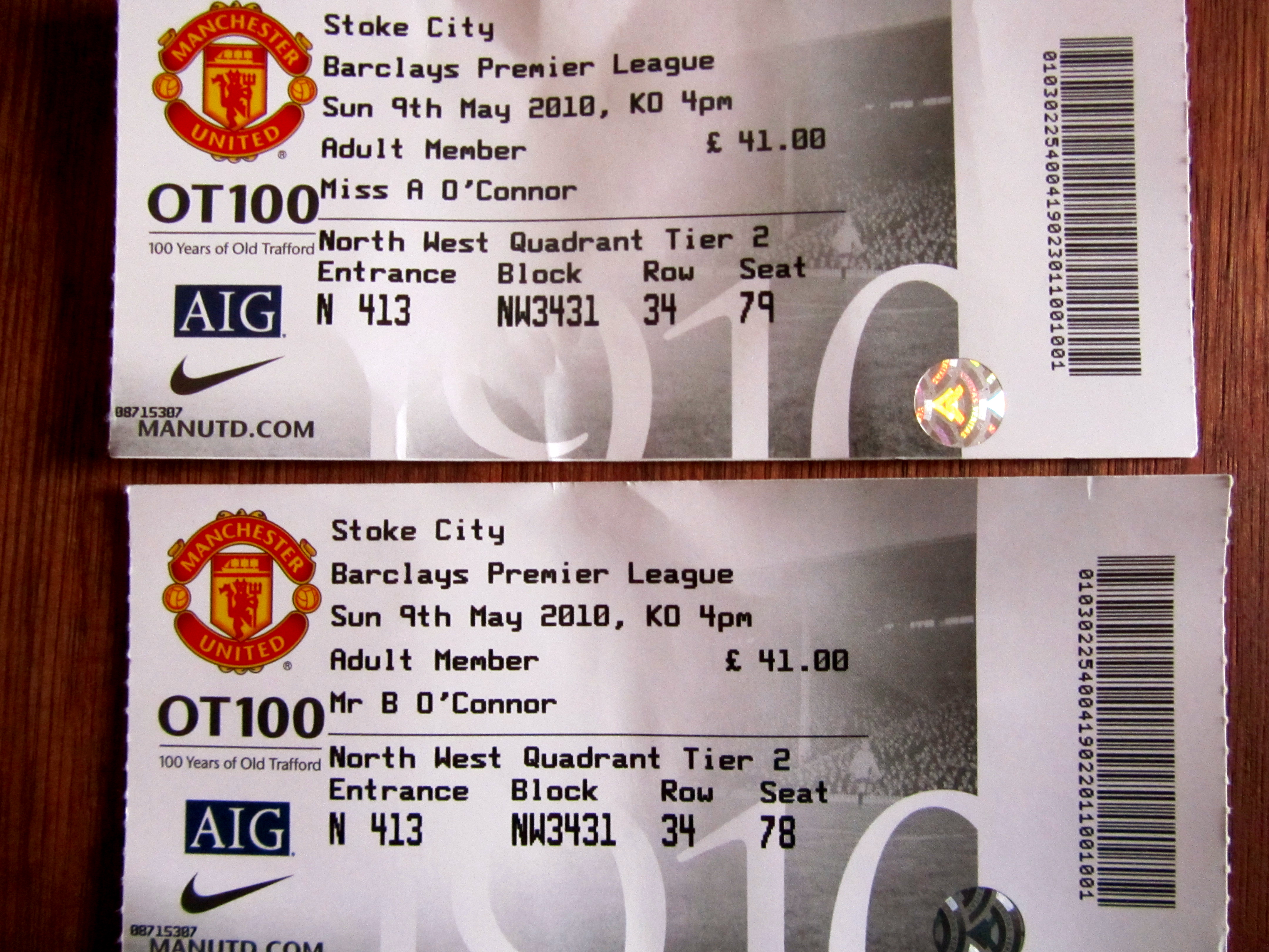 MANCHESTER UNITED TICKETS Nusrene Nama