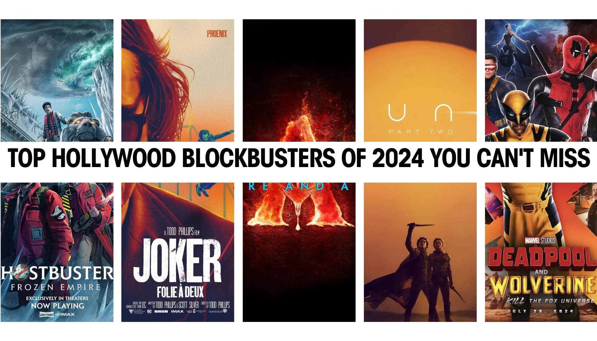 "Top Hollywood Blockbusters of 2024 You Can't Miss Perfect Picks for