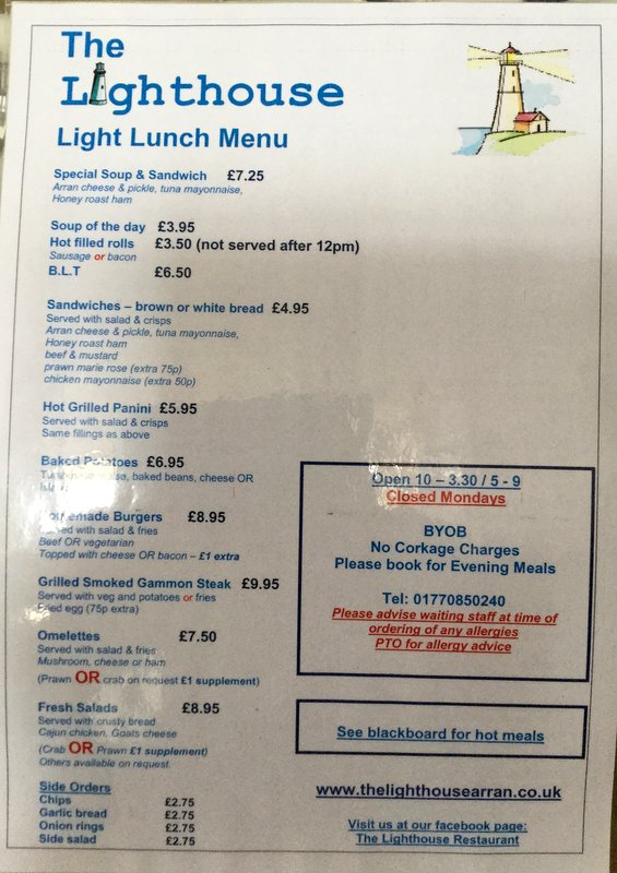 The Lighthouse Restaurant, Pirnmill, Isle of Arran, Scotland, U.K. One