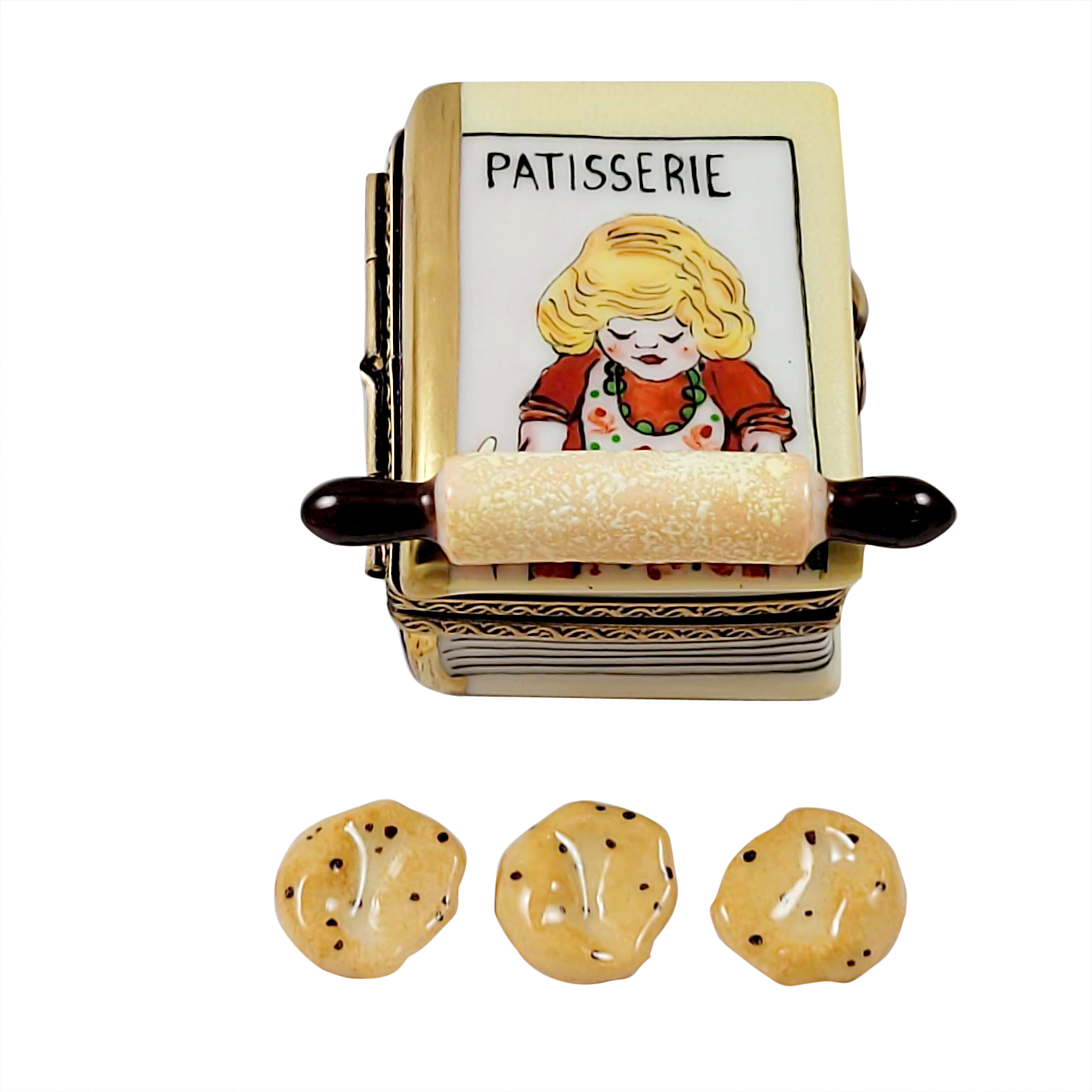 Cookbook with Rolling Pin The Limoges Lady