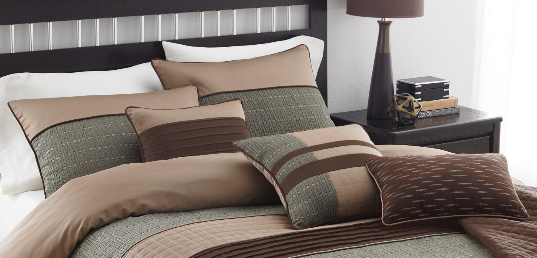 Lexia PillowsThe Lexia from Riverbrook brings a contemporary masculine
