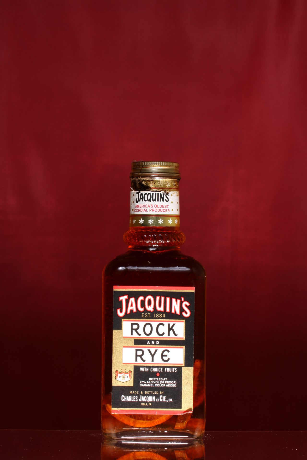 ROCK & RYE JACQUIN'S The Liquor Collection