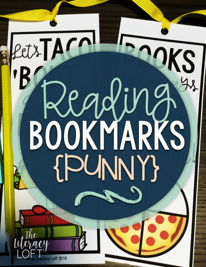 Reading Bookmarks {Punny} The Literacy Loft