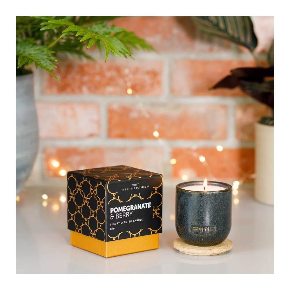 Pomegranate & Berry Luxury Candle Online Houseplants & Gifts