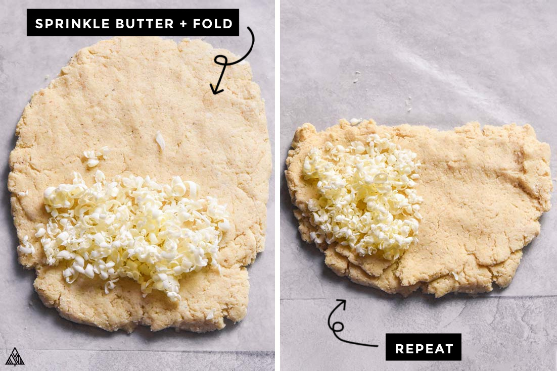 This homemade, buttery keto biscuits recipe is one to write home about. In fact, invite the whole family over to try them. #lowcarbbiscuits #ketobiscuits steps for how to make low carb biscuits