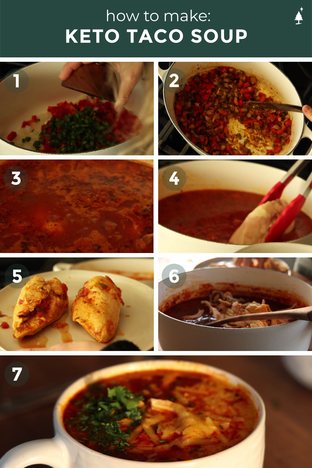 This keto taco soup is a zesty, warm, and ridiculously soothing meal your family will LOVE! Plus it comes together in a snap. Top view of chicken taco soup in mugs