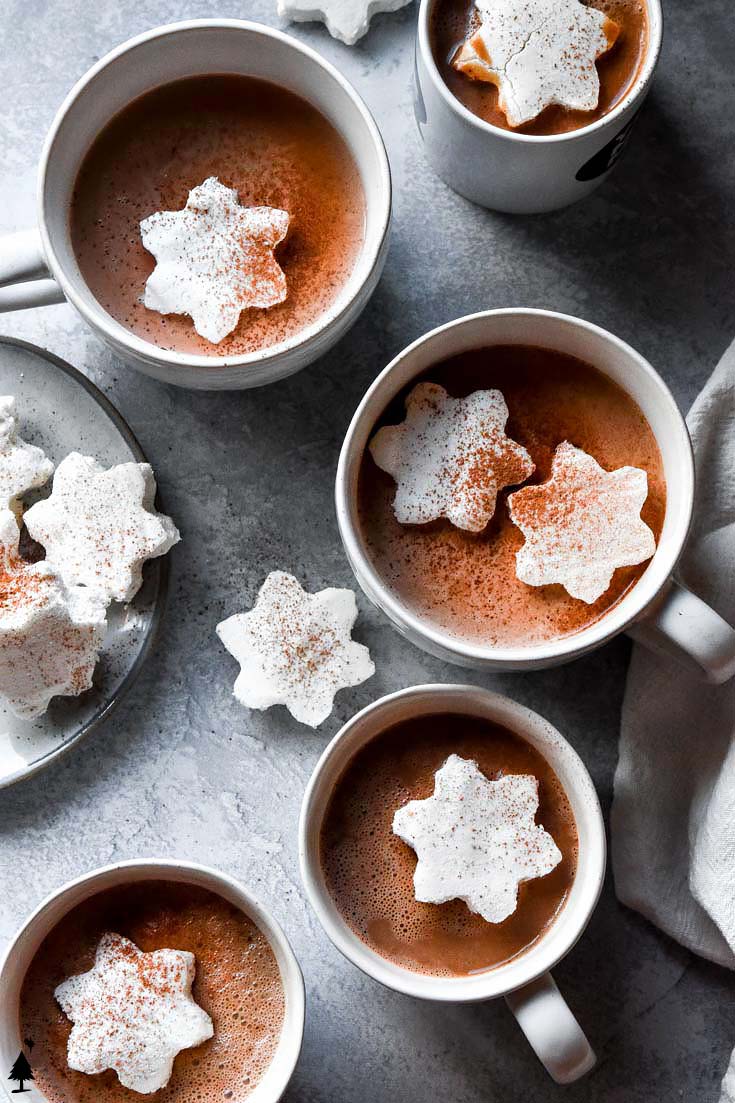 top view of keto hot chocolate recipe
