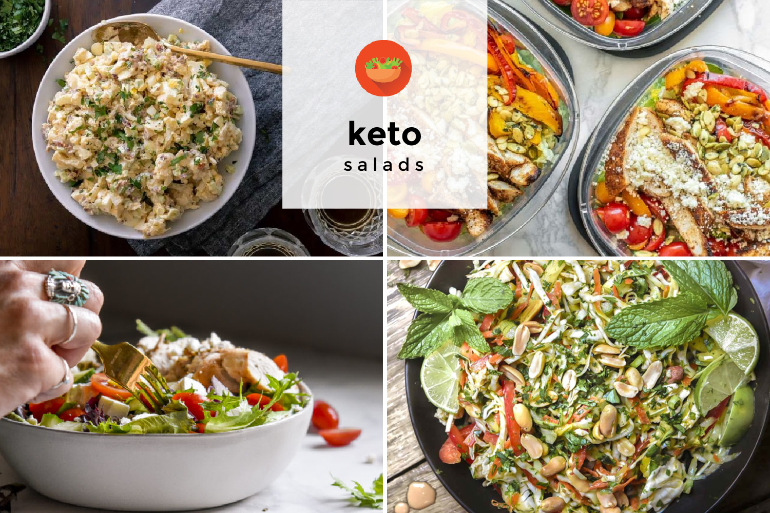 Low carb lunch ideas recipes are here for the win! Forget stressin’ on Sunday’s about this week’s lunches! Kick back, this is your super-duper low carb cheat sheet! #lowcarblunchideas #ketolunchideas keto salads