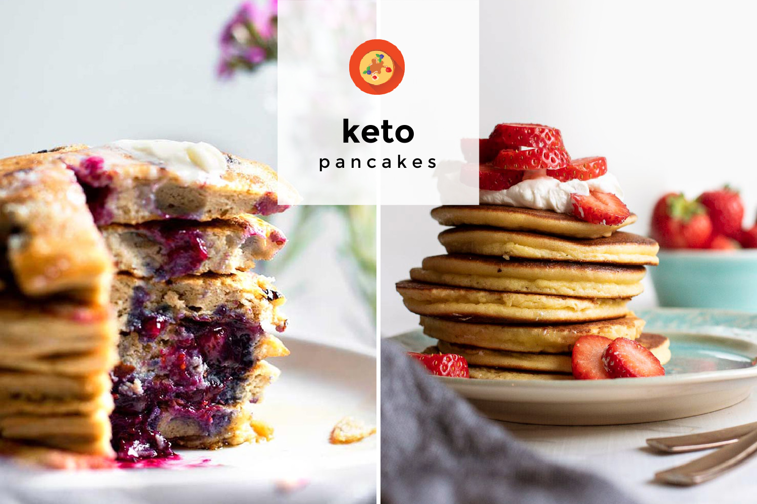 This list of low carb breakfasts brings a whopping 55 healthy, diet friendly options to liven up your mornings! #lowcarbbreakfast #ketobreakfast keto pancakes
