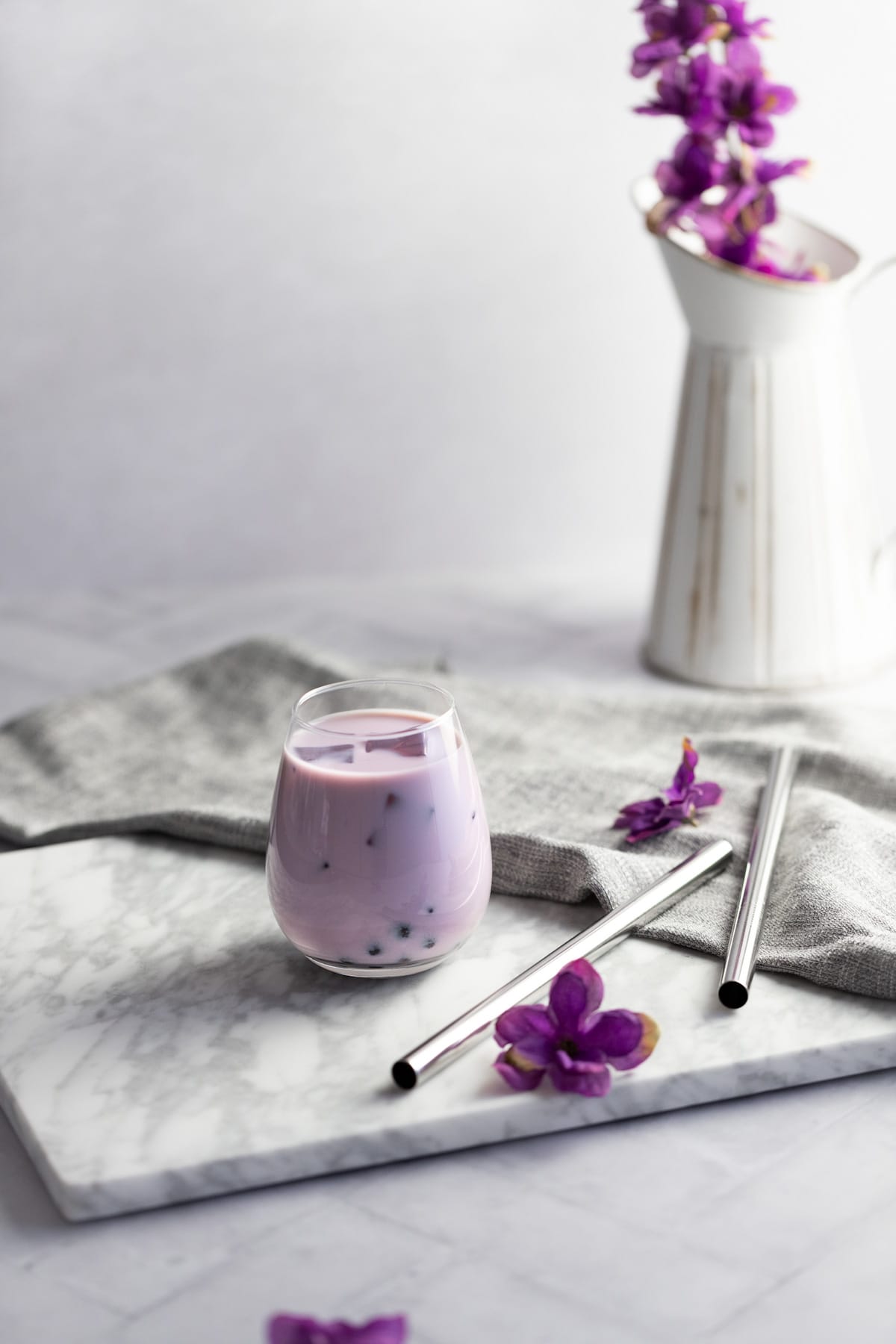 Taro Milk Tea (Taro Bubble Tea) The Littlest Crumb