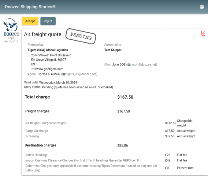 New instant freight rate quote engine catches the eye of Tigers The