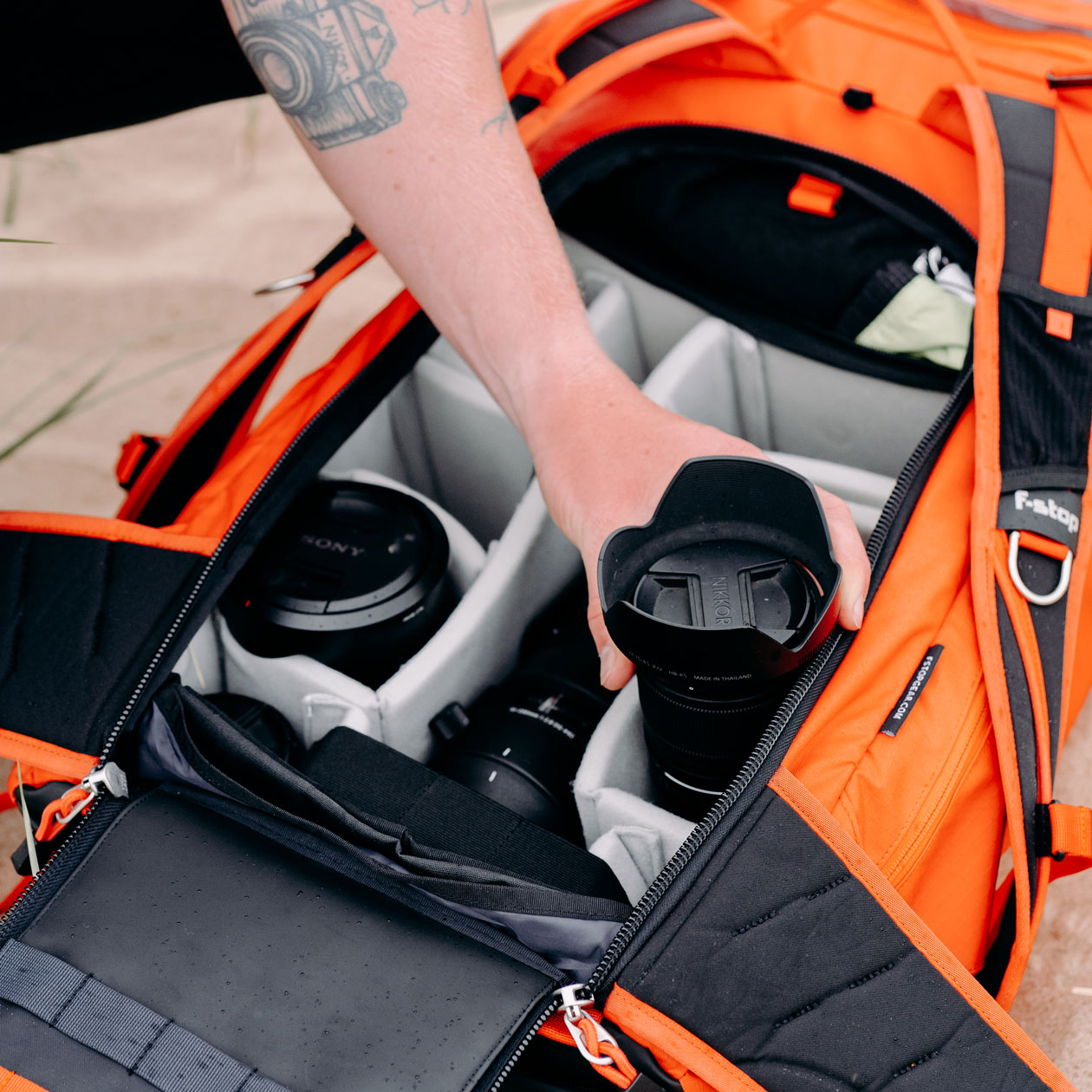 Review fstop Ajna 40L camera backpack The Loam Wolf