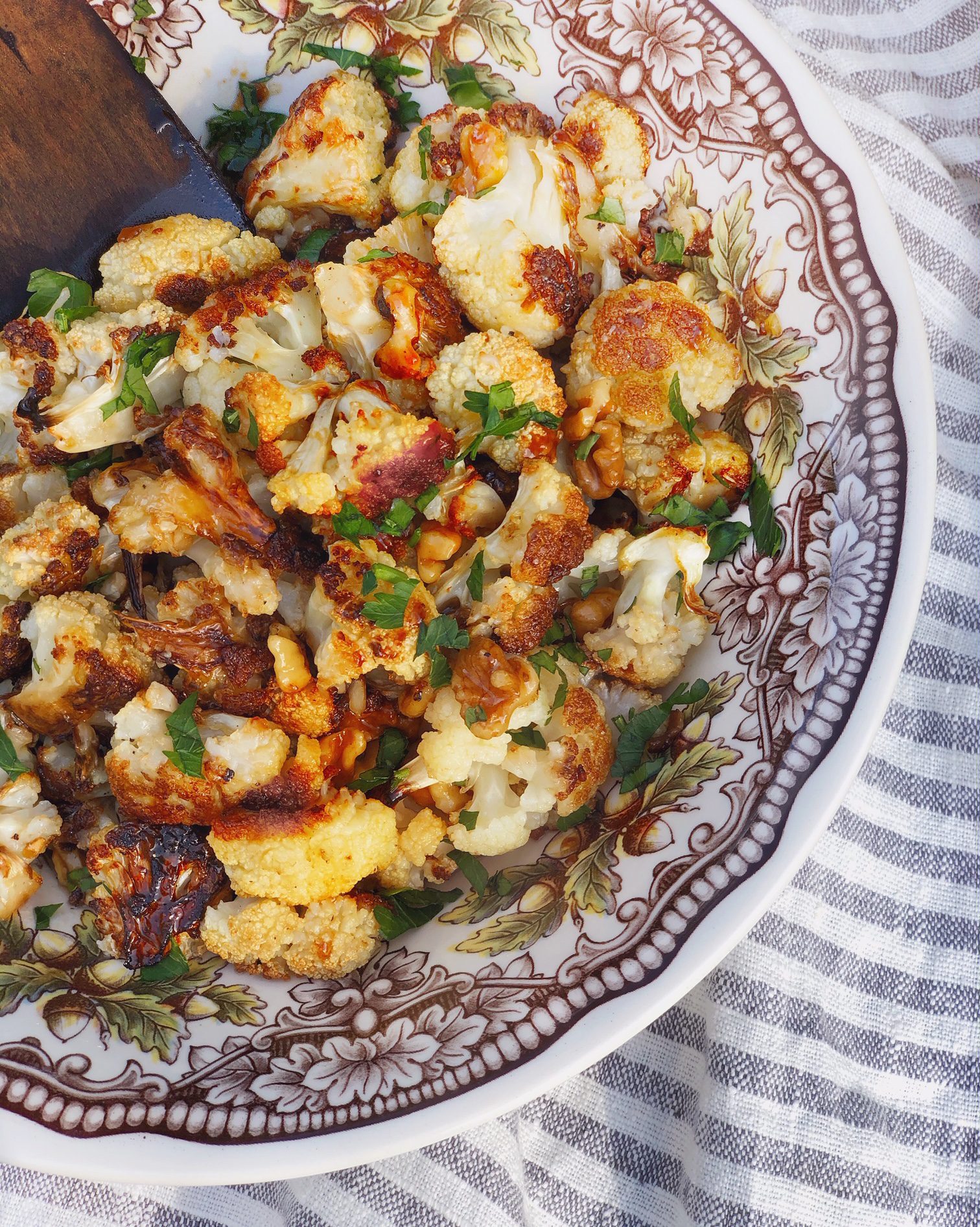 Bourbon Brown Butter Roasted Cauliflower The Local Moms Network TLMN
