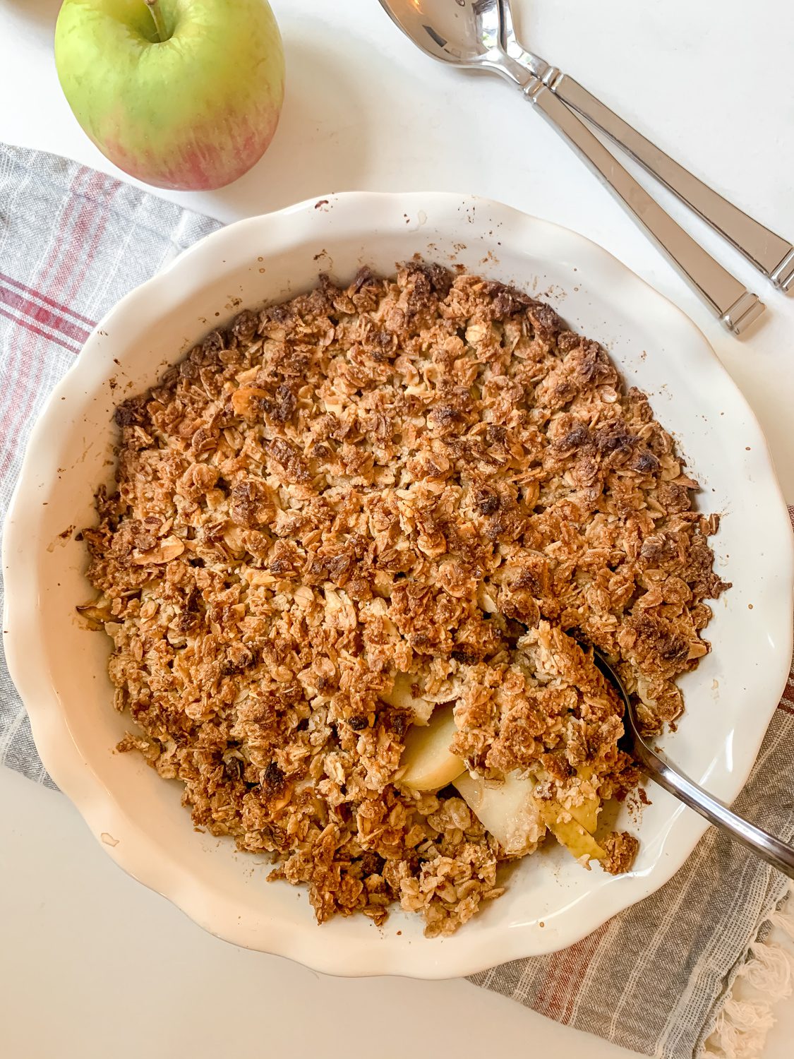 No Peel Apple and Almond Crisp West University Moms