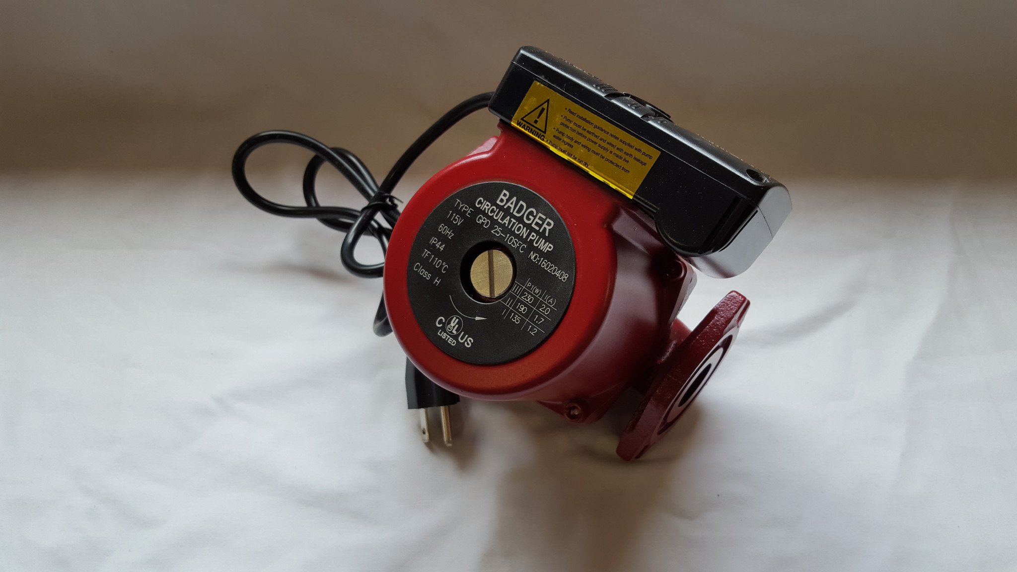 3 speed Circulating Pump with Cord 34 GPM to use with outdoor furnaces