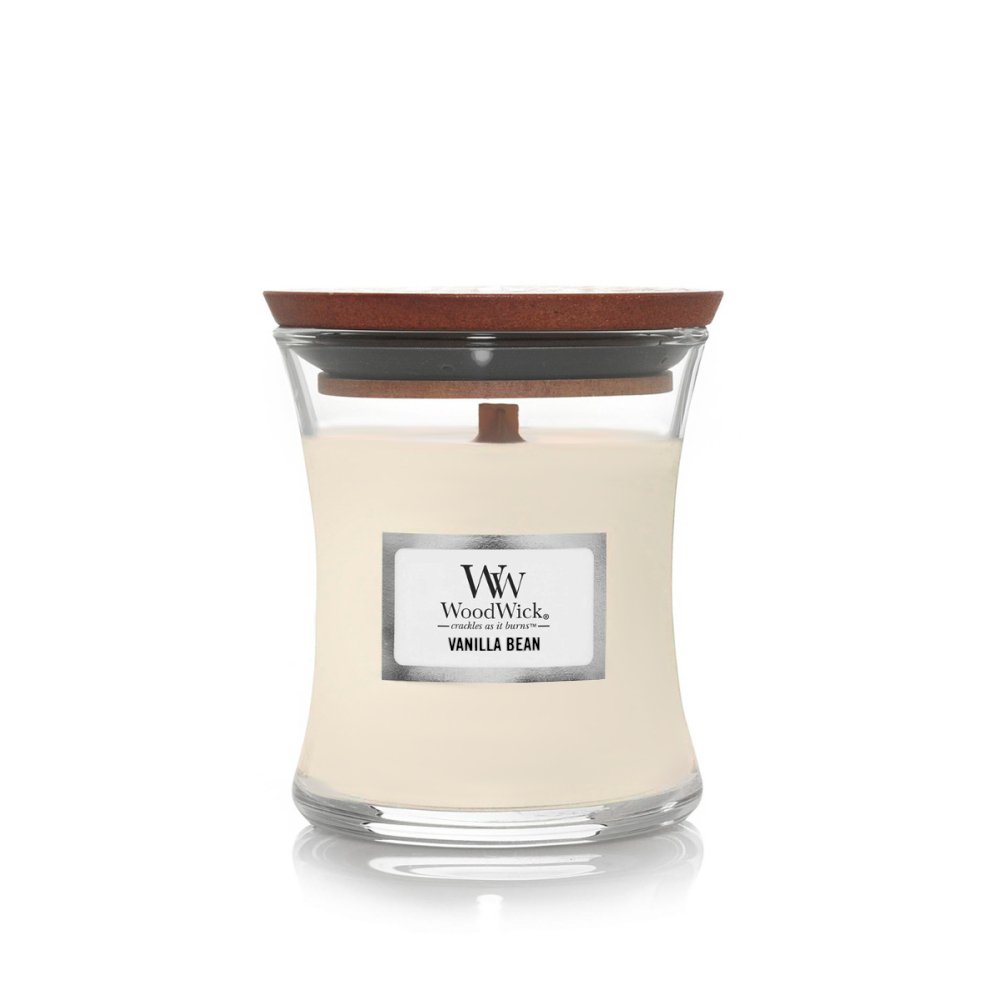 Mini WoodWick Candle Vanilla Bean The Lost Flower Shed