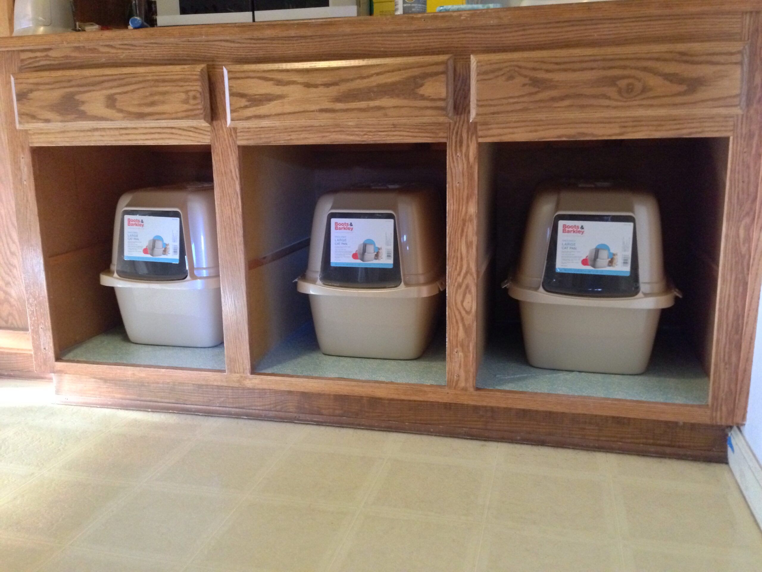 A Place for Three Litter Boxes The Lovely Geek