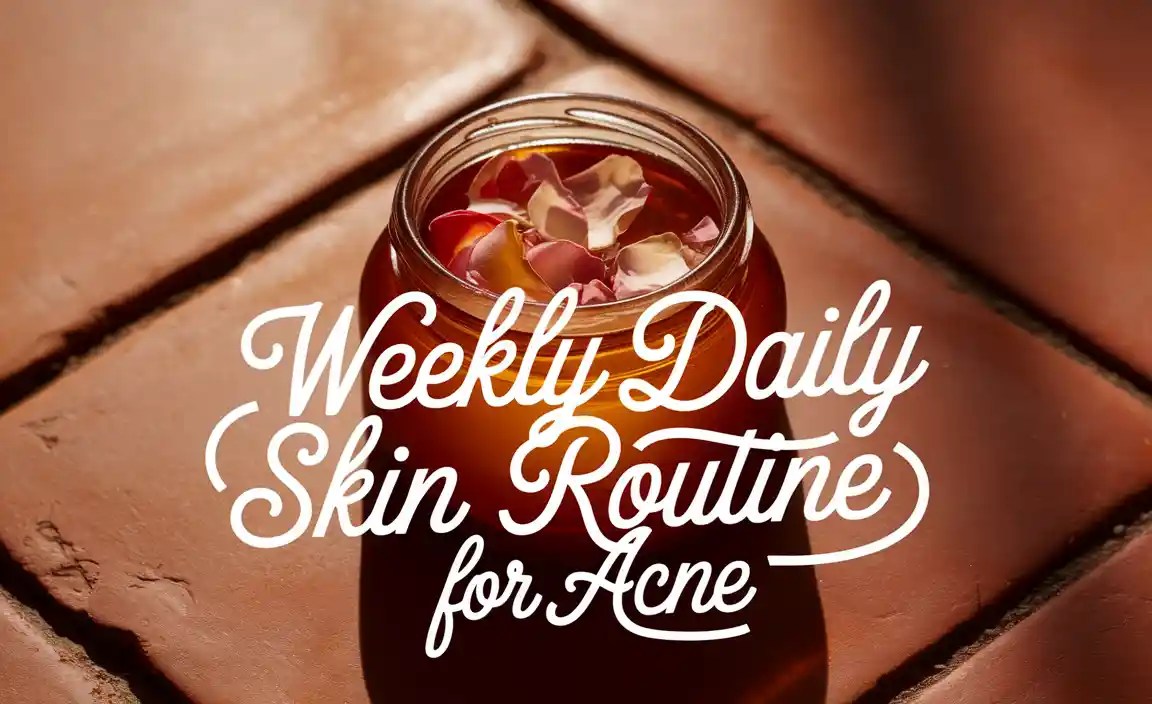 Weekly Daily Skin Routine For Acne