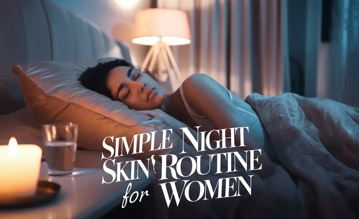 Simple Night Skin Care Routine for Women