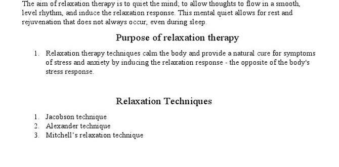 a relaxation technique a relaxation technique