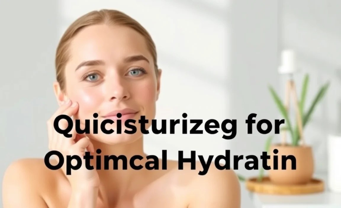 Moisturizing for Optimal Hydration