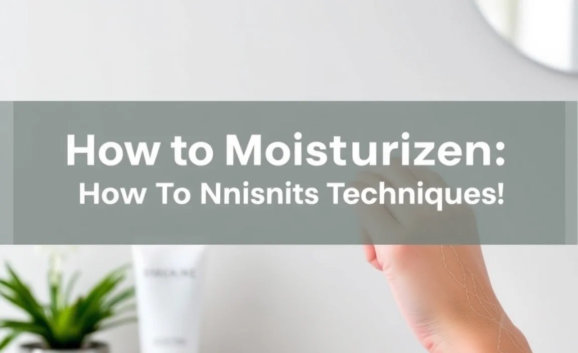 Best Moisturizer Application Techniques