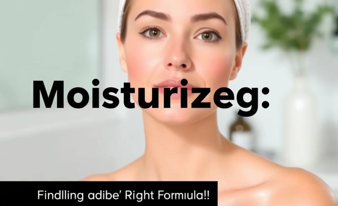 Moisturizing: Finding the Right Formula