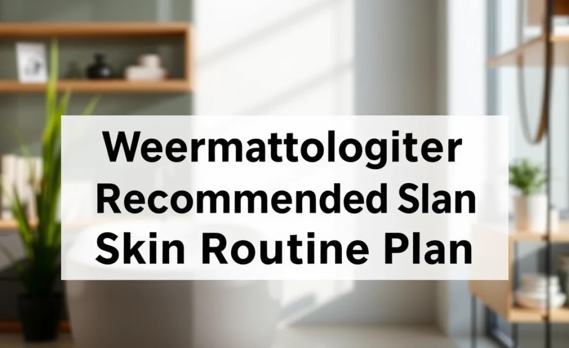 Weekly Dermatologist Recommended Skin Routine Plan