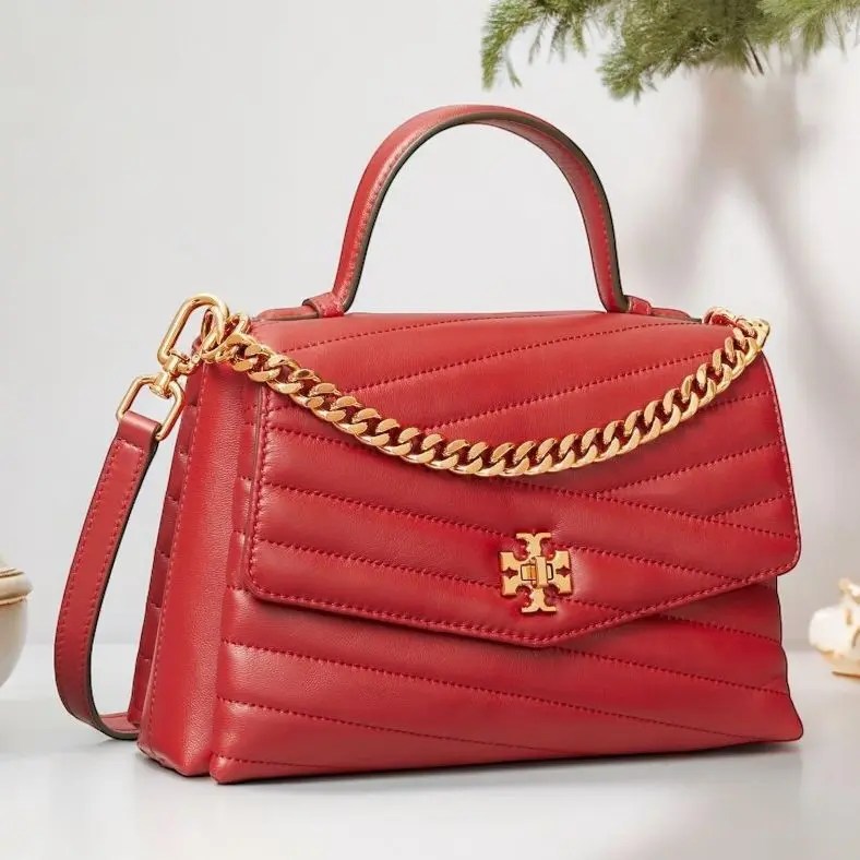 Buy Tory Burch Red Kira Chevron Top Handle Bag (With Box) Online