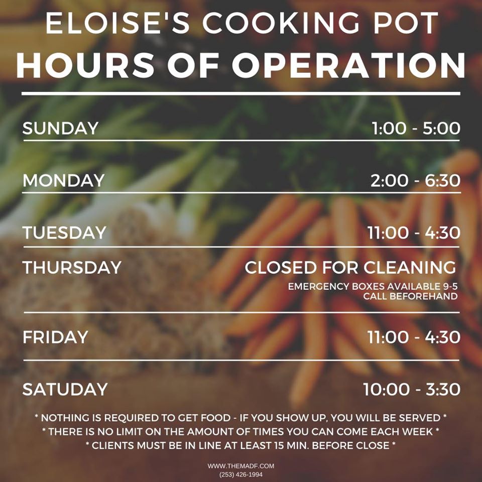 What are the food bank's hours of operation? The Making a Difference