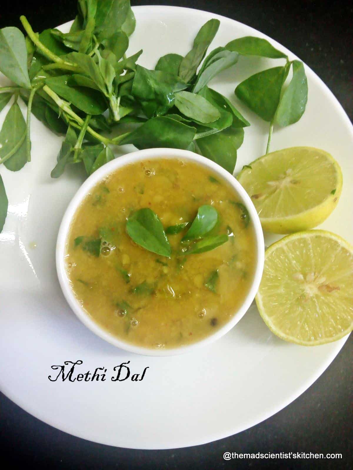 Fresh Methi Dal Recipe Dal with Fresh Fenugreek Leaves