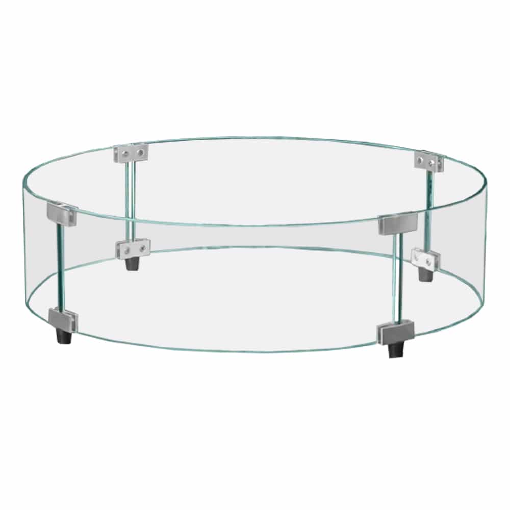 Round Glass Fire Pit Wind Guard Firegear The Magic Of Fire