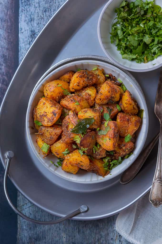 Aloo Jeera Roasted Potatoes with Cumin • The Magic Saucepan
