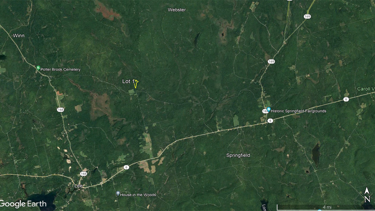 18.6 Acres Of Land For Sale In Springfield, Maine Penobscot County