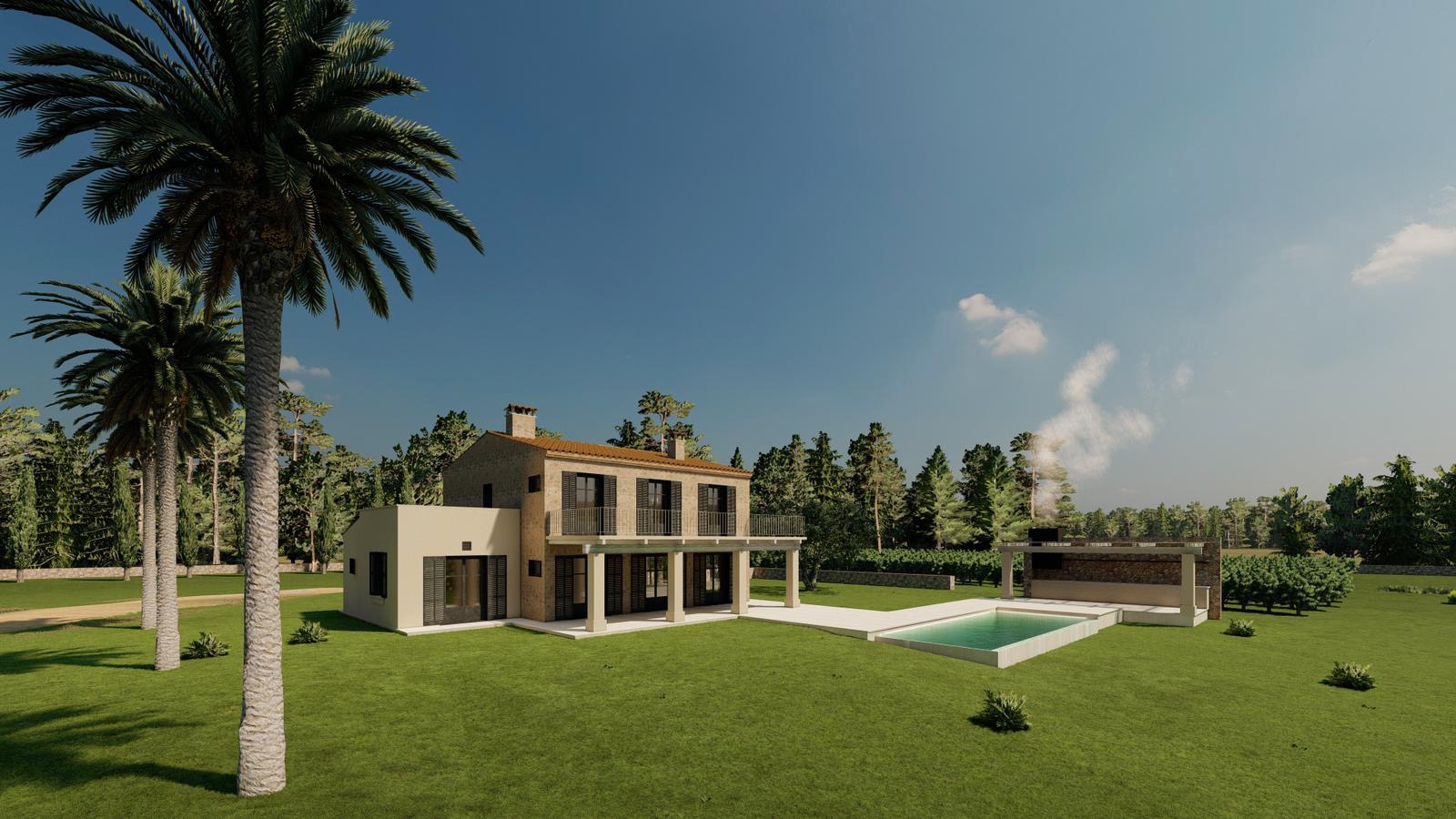 New villa project providing a country and vineyard estate in the