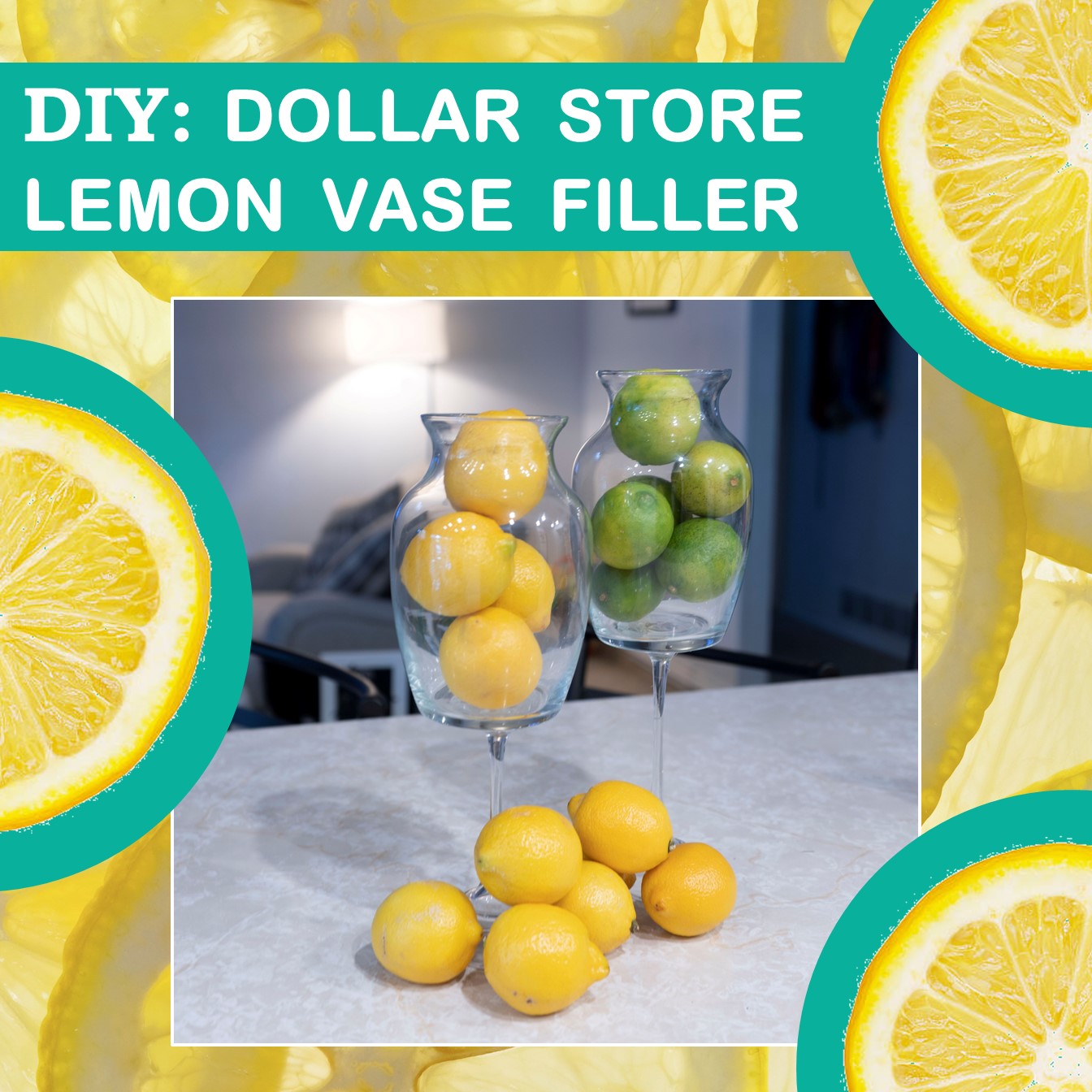 DIY DOLLAR STORE LEMON VASE FILLER Valentina Meza Kohnenkampf