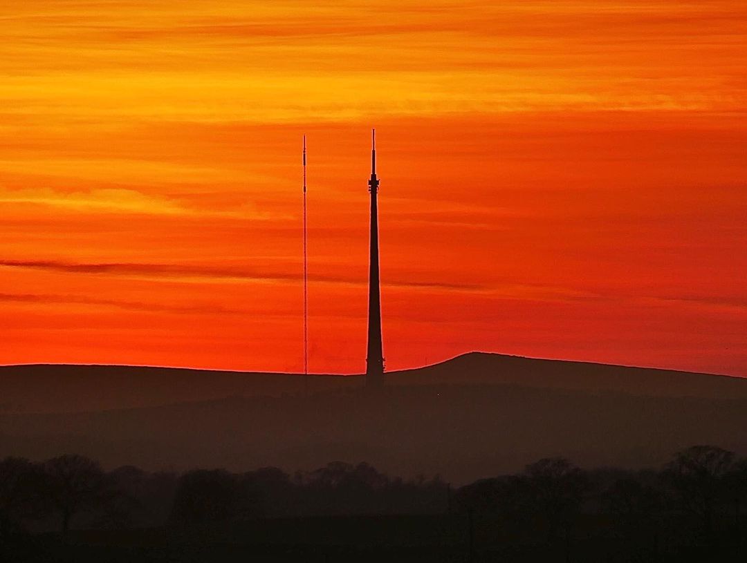 The country walk that passes Emley Moor, a tower taller than The Shard
