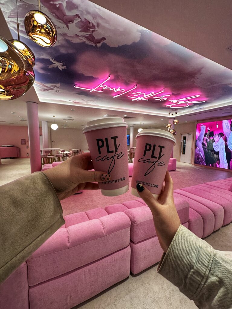 PLT HQ inside PrettyLittleThing's new, allpink headquarters