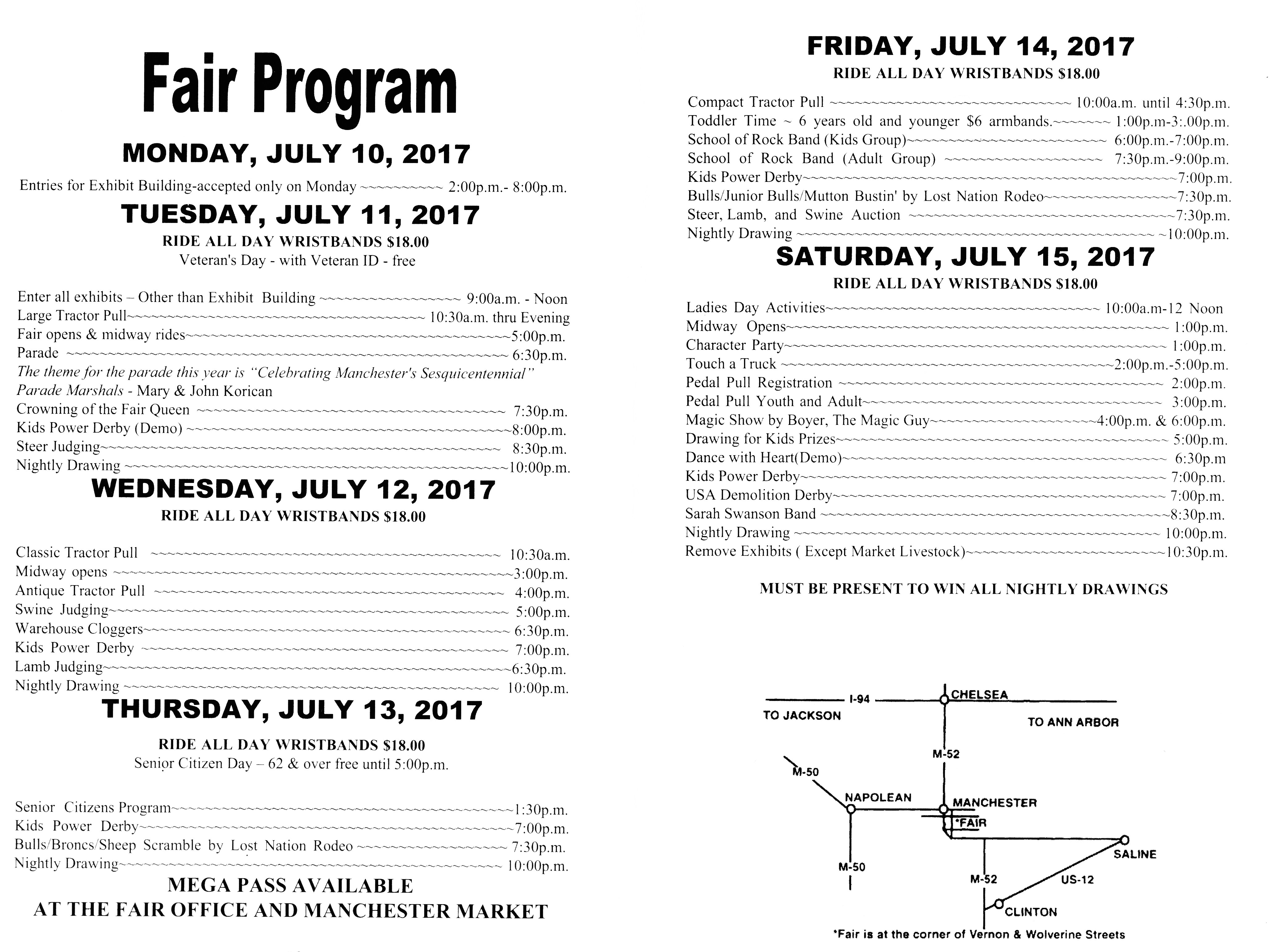 2017 Manchester Community Fair schedule The Manchester Mirror