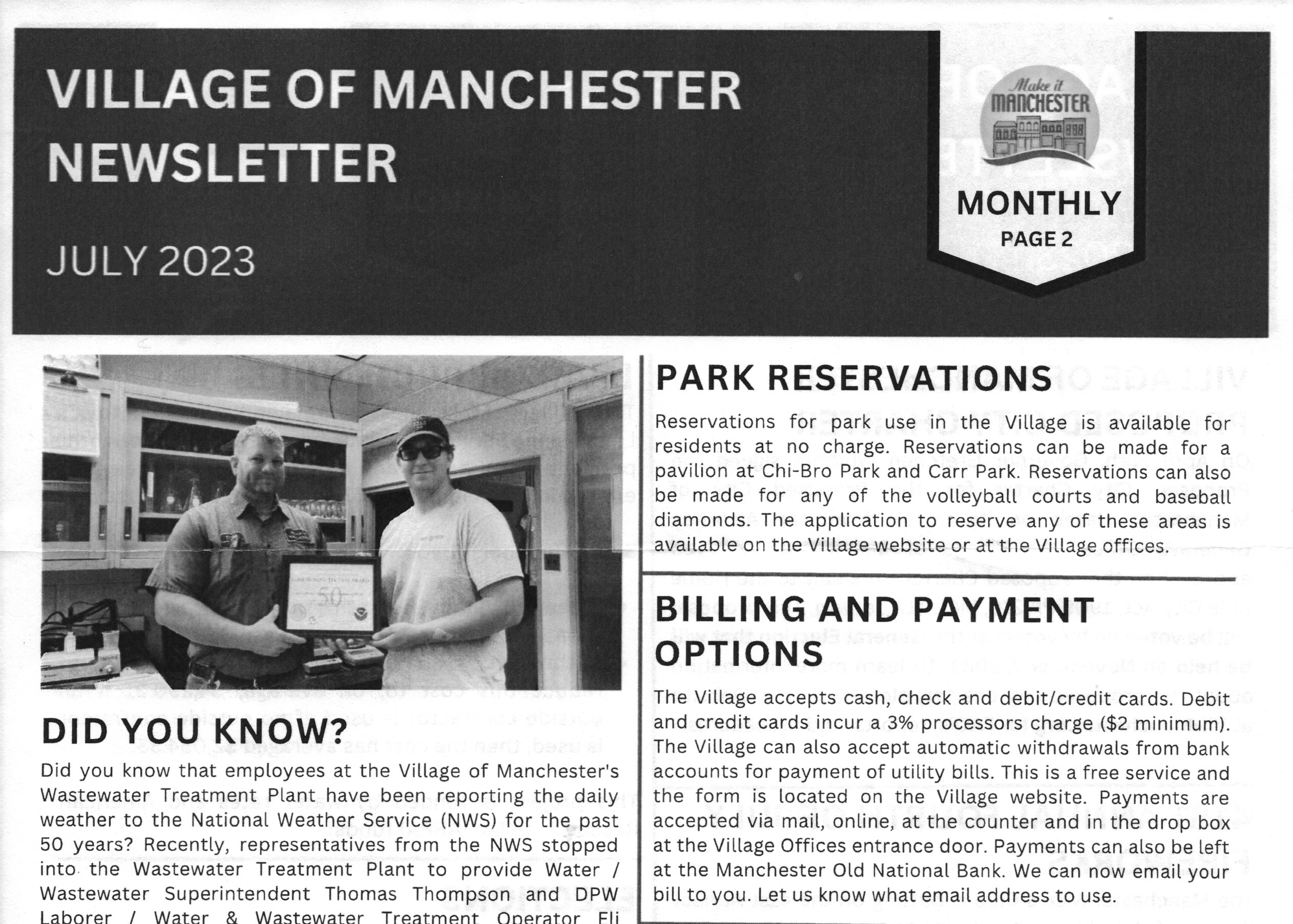 New village newsletter coming your way The Manchester Mirror