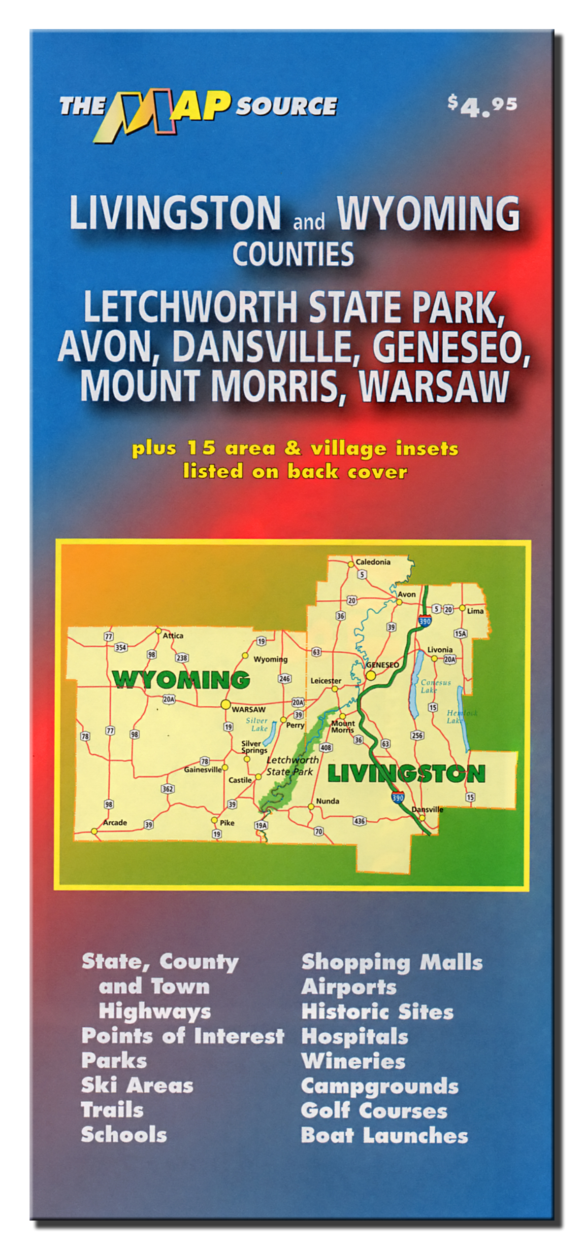 Livingston & Wyoming Counties of New York State The Map Source