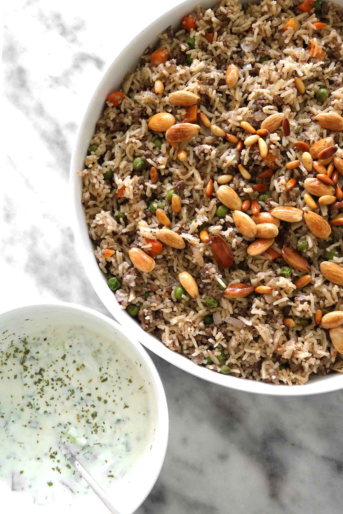 Ouzi Spiced Rice With Minced Lamb and Toasted Nuts The Matbakh