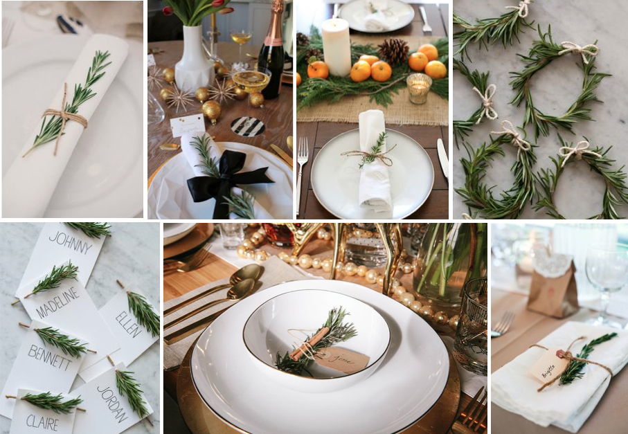Holiday Table Decor Rosemary The M.A. Times by Marianne