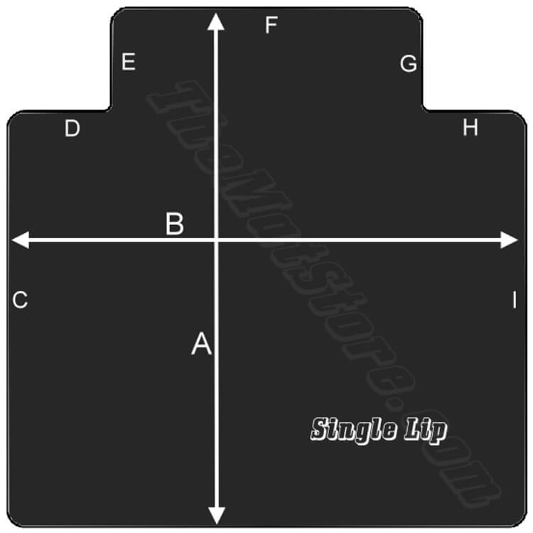 Black Vinyl NonStudded Single Lip 60 x 60