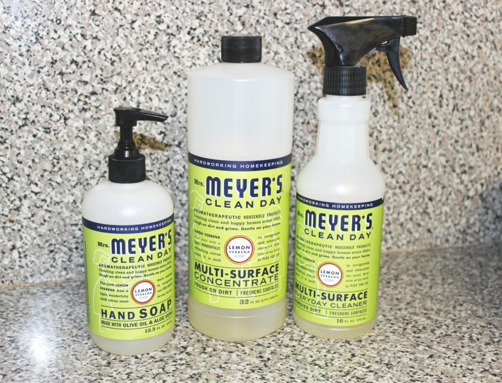 Mrs. Meyer's Clean Day cleaners made with essential oils