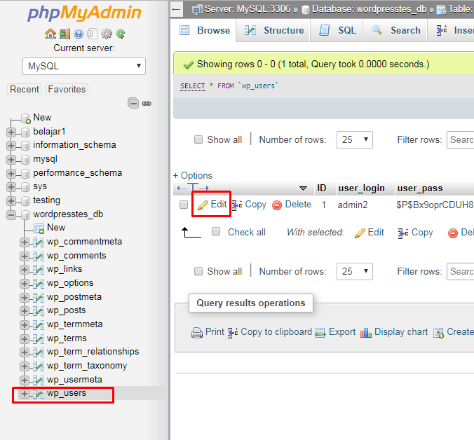 Cara Reset dan Mengatasi Lupa Password Admin WordPress di Localhost