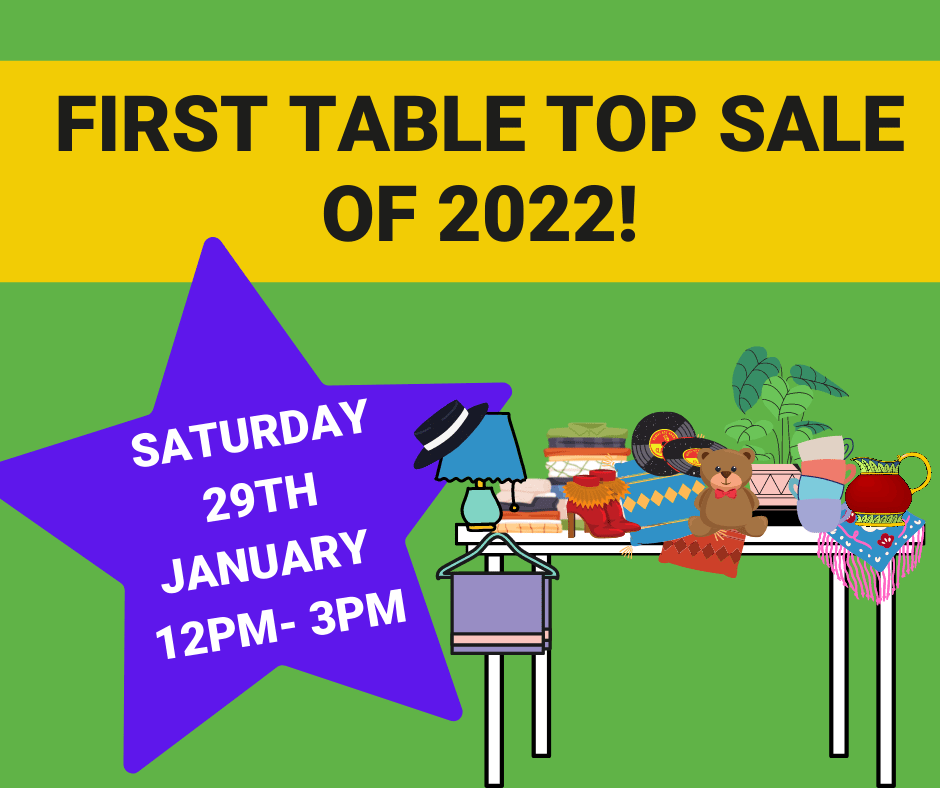Find treasures at the Greenway Centre Table Top Sale next Saturday