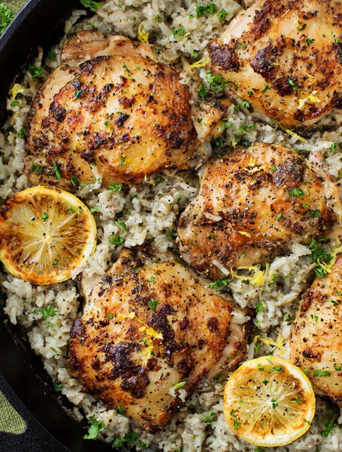 Greek Chicken and Lemon Rice