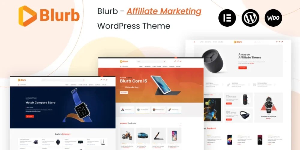 BlurbMoney Making WordPress Theme For Affiliate Marketing