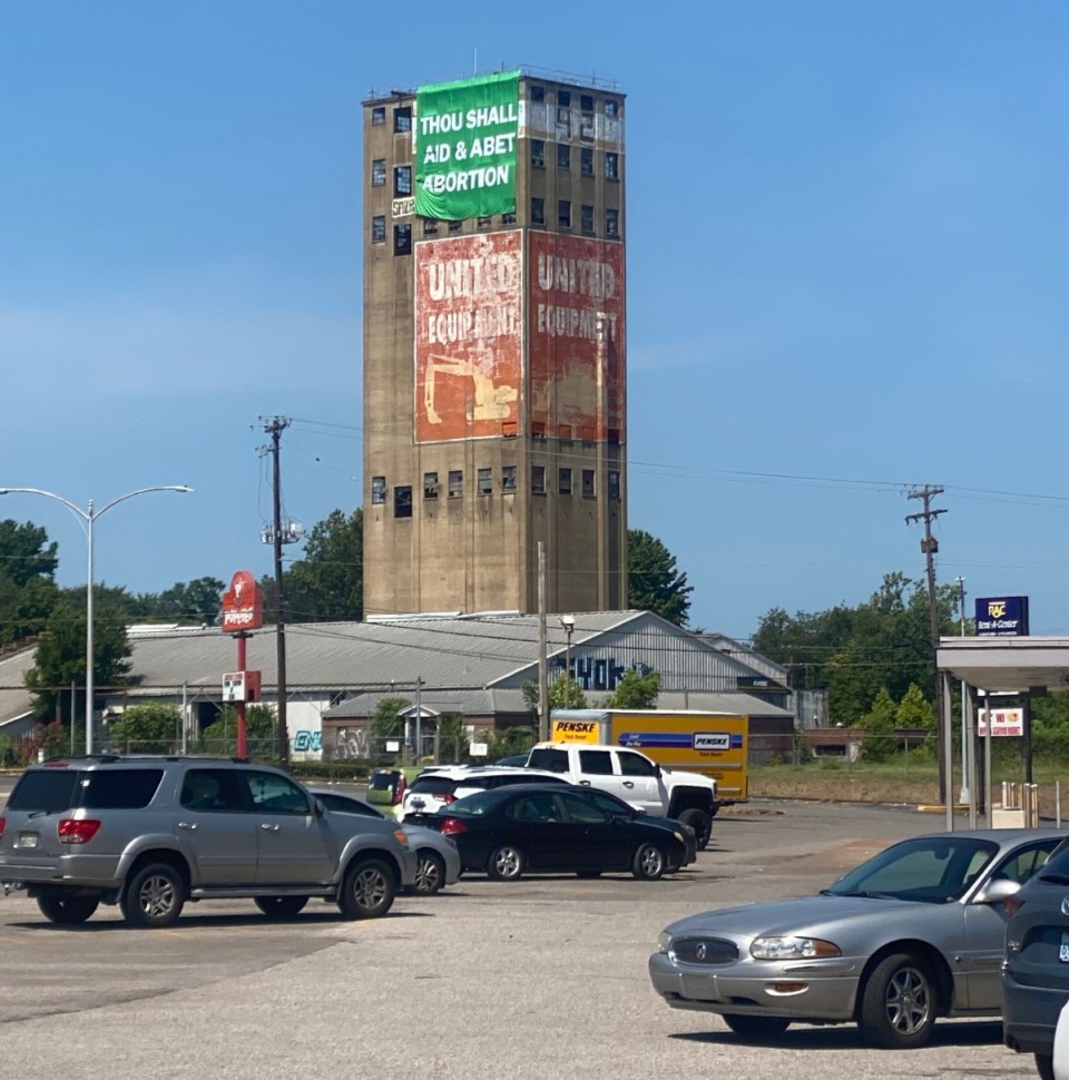 Orange Mound Tower owners say abortionrights banner was unauthorized
